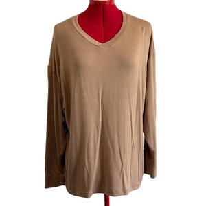 Women's Tan Long Sleeve Top XS296